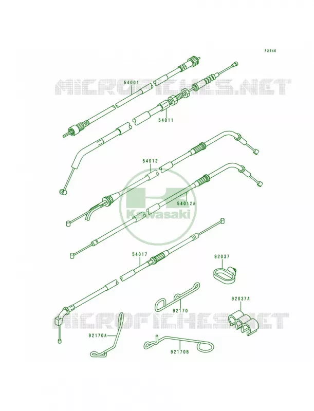 Cables Kawasaki MOTOS 600 1998 Ninja ZX-6  ZX600-E6