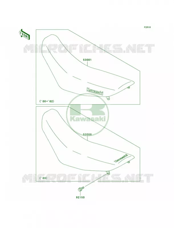 Seat Kawasaki MOTOS 200 2002 KDX200  KDX200-H8
