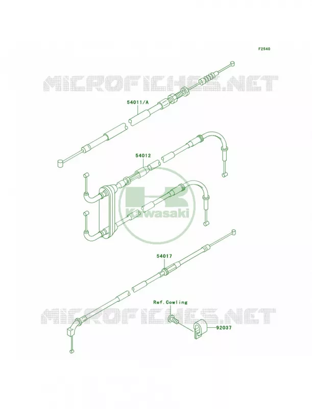 Cables Kawasaki MOTOS 900 1998 Ninja ZX-9R  ZX900-C1