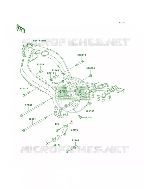 Frame Fittings Kawasaki MOTOS 900 1998 Ninja ZX-9R  ZX900-C1
