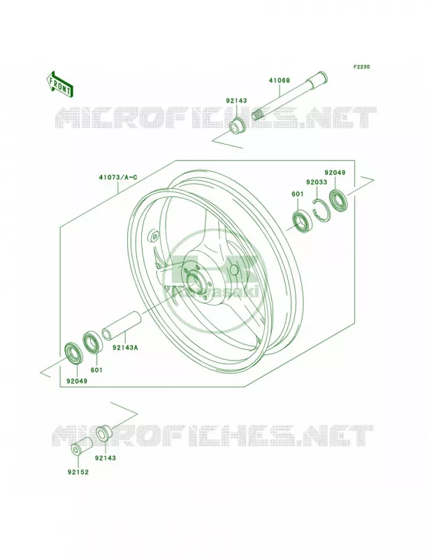 Front Wheel Kawasaki MOTOS 900 1998 Ninja ZX-9R  ZX900-C1