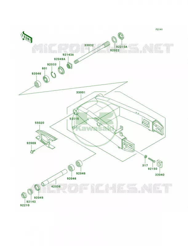 Swingarm Kawasaki MOTOS 900 1998 Ninja ZX-9R  ZX900-C1