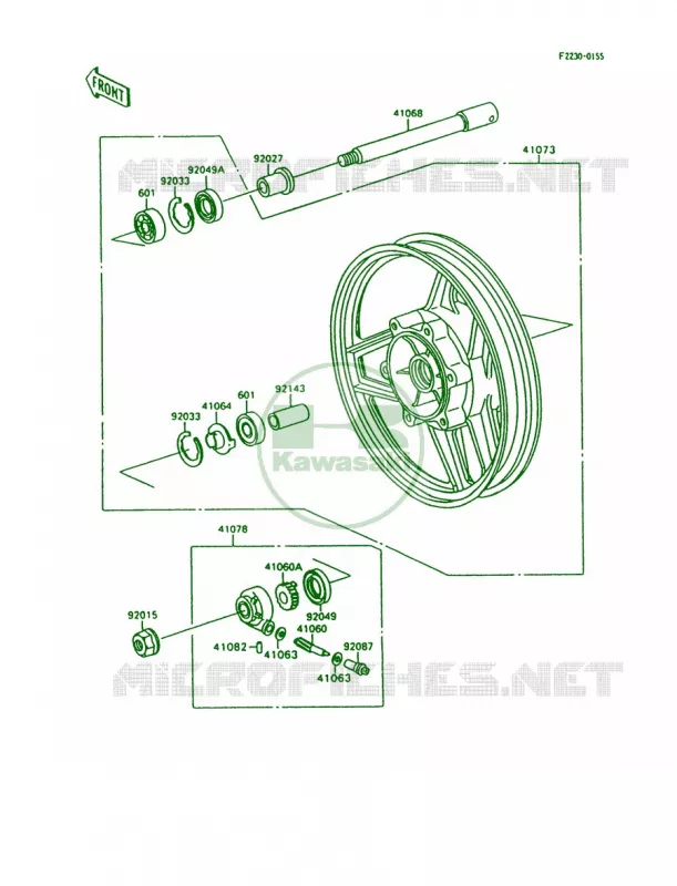 Front Wheel Kawasaki MOTOS 600 1997 Ninja 600R  ZX600-C10