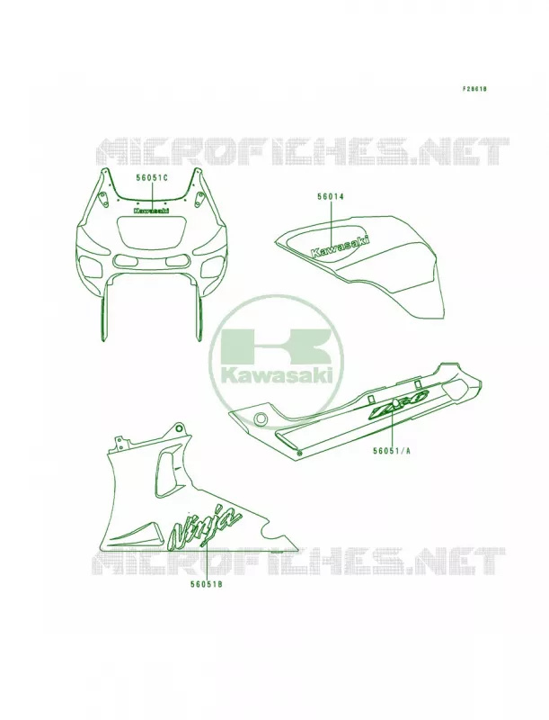 DecalsRedZX600-E5 Kawasaki MOTOS 600 1997 Ninja ZX-6  ZX600-E5