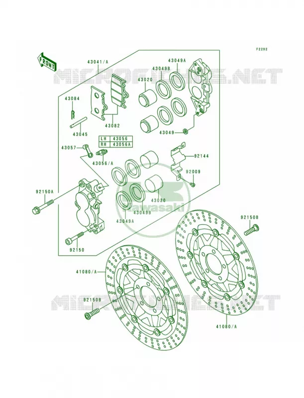 Front Brake Kawasaki MOTOS 600 1997 Ninja ZX-6  ZX600-E5