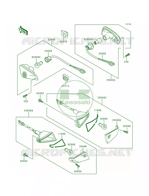 Turn Signals Kawasaki MOTOS 600 1997 Ninja ZX-6  ZX600-E5