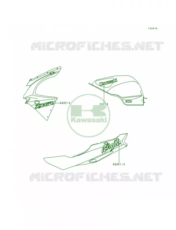DecalsRedZX600-F2 Kawasaki MOTOS 600 1997 Ninja ZX-6R  ZX600-F3