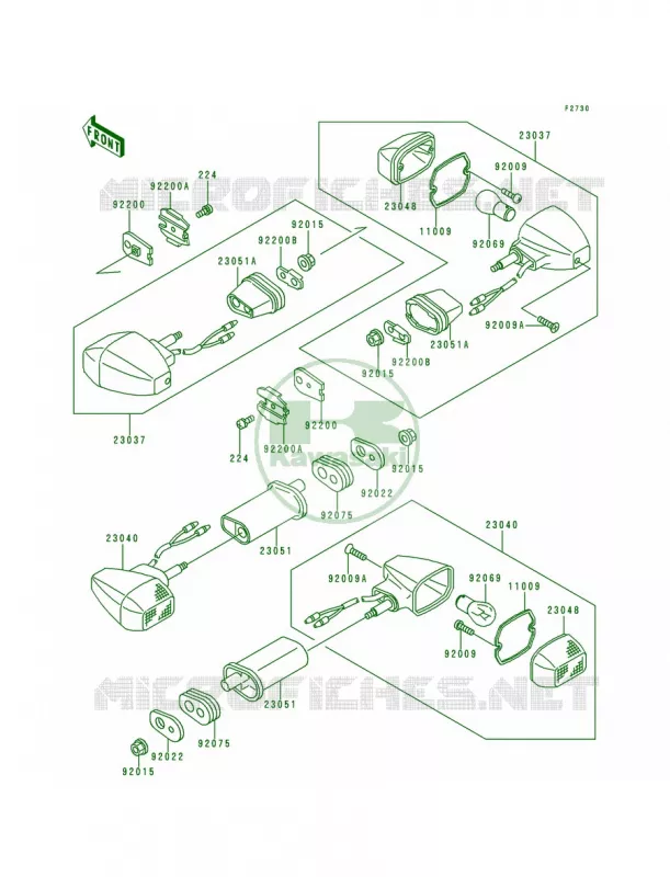 Turn Signals Kawasaki MOTOS 600 1997 Ninja ZX-6R  ZX600-F3