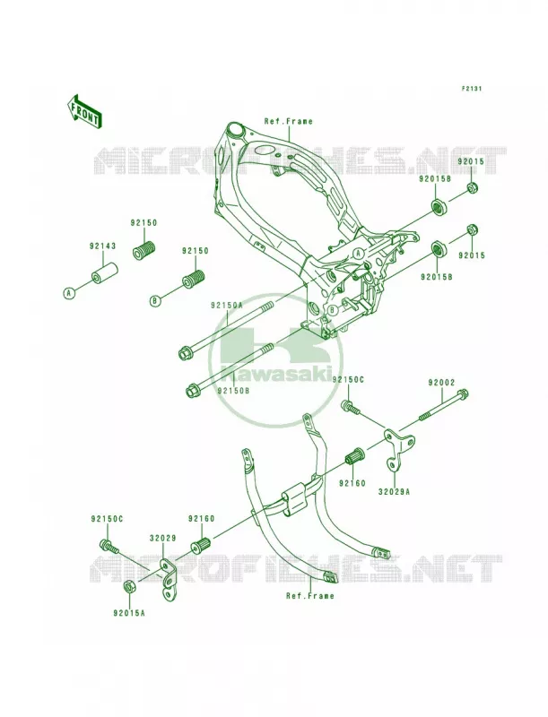 Frame Fittings Kawasaki MOTOS 900 1997 Ninja ZX-9R  ZX900-B4