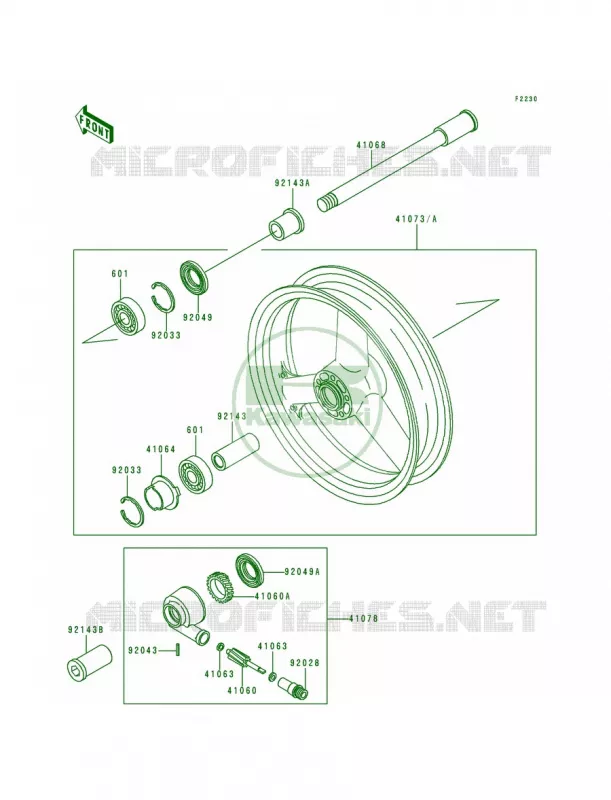 Front Wheel Kawasaki MOTOS 900 1997 Ninja ZX-9R  ZX900-B4