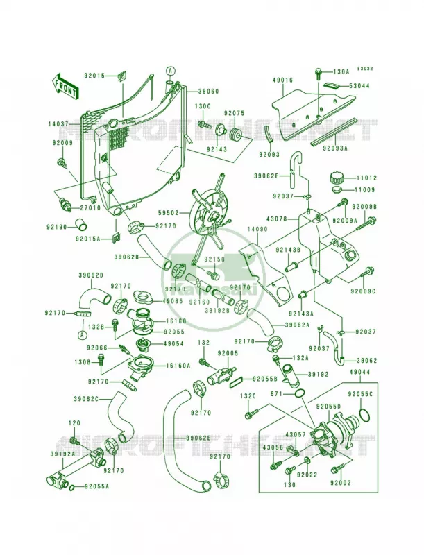 Radiator Kawasaki MOTOS 900 1997 Ninja ZX-9R  ZX900-B4