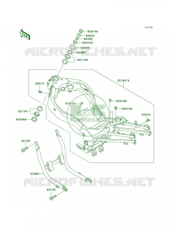 Frame Kawasaki MOTOS 1100 1996 Ninja ZX-11  ZX1100-D4