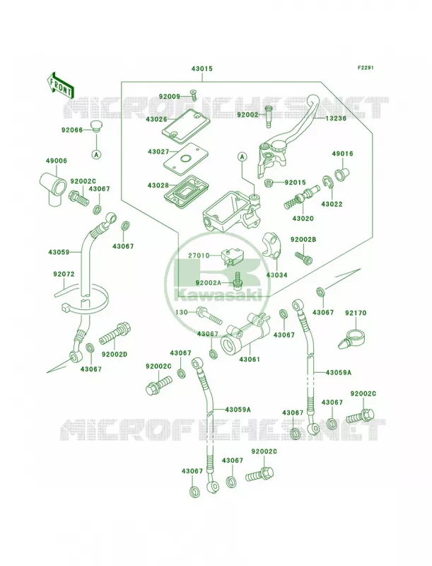 Front Master Cylinder Kawasaki MOTOS 1100 1996 Ninja ZX-11  ZX1100-D4