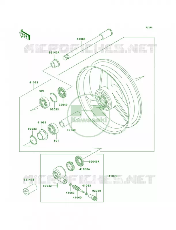 Front Wheel Kawasaki MOTOS 1100 1996 Ninja ZX-11  ZX1100-D4