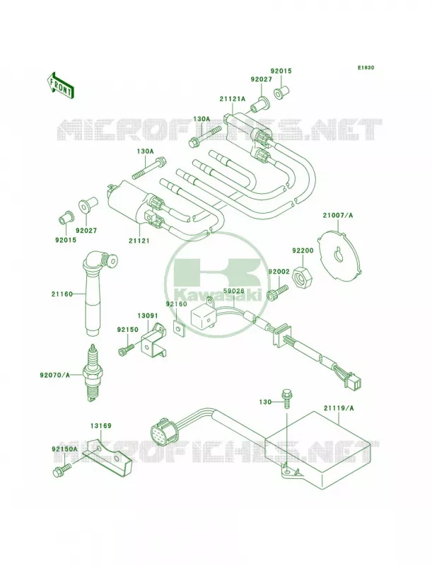Ignition System Kawasaki MOTOS 1100 1996 Ninja ZX-11  ZX1100-D4