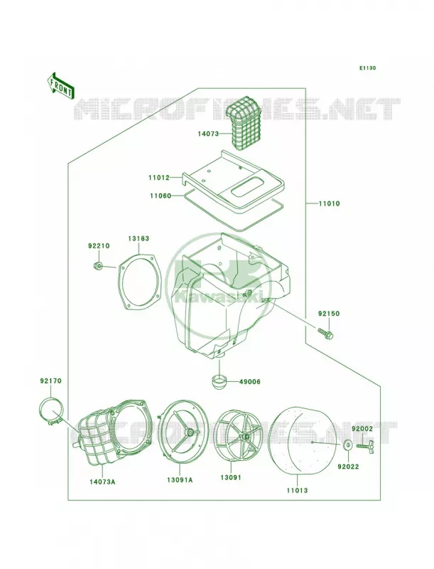 Air Cleaner Kawasaki MOTOS 220 2002 KDX220R  KDX220-A9