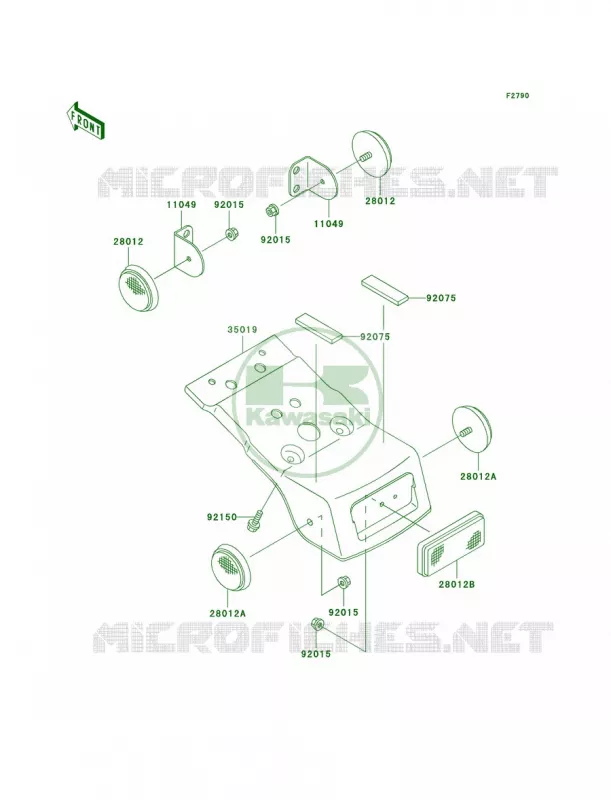 Reflectors Kawasaki MOTOS 220 2002 KDX220R  KDX220-A9