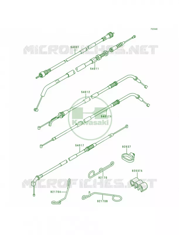 Cables Kawasaki MOTOS 600 1996 Ninja ZX-6  ZX600-E4