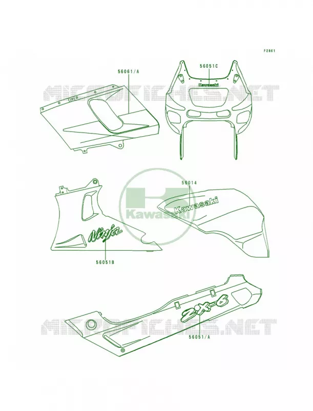 DecalsRedZX600-E4 Kawasaki MOTOS 600 1996 Ninja ZX-6  ZX600-E4