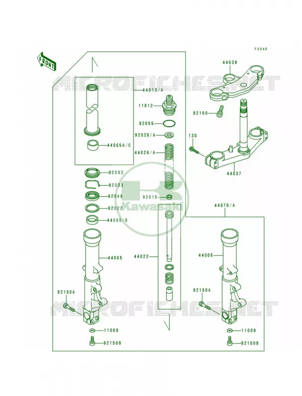 Front Fork Kawasaki MOTOS 600 1996 Ninja ZX-6R  ZX600-F2