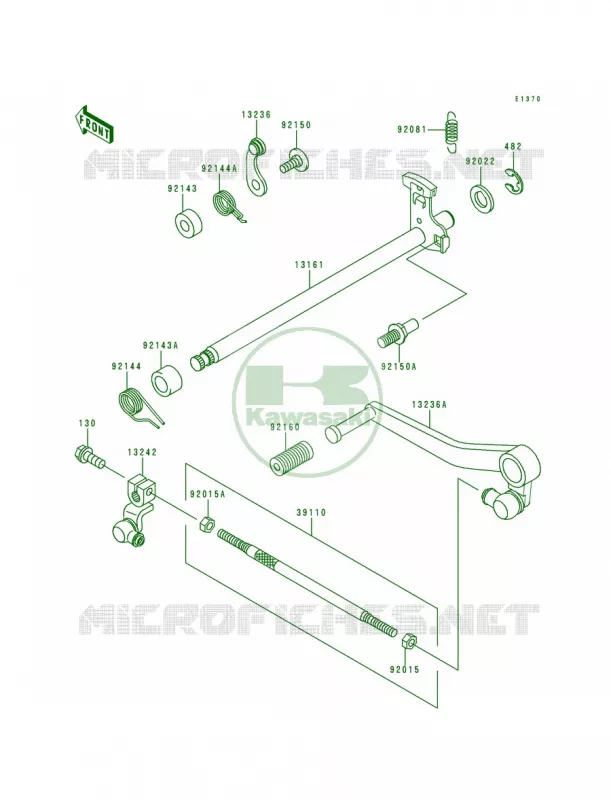 Gear Change Mechanism Kawasaki MOTOS 600 1996 Ninja ZX-6R  ZX600-F2