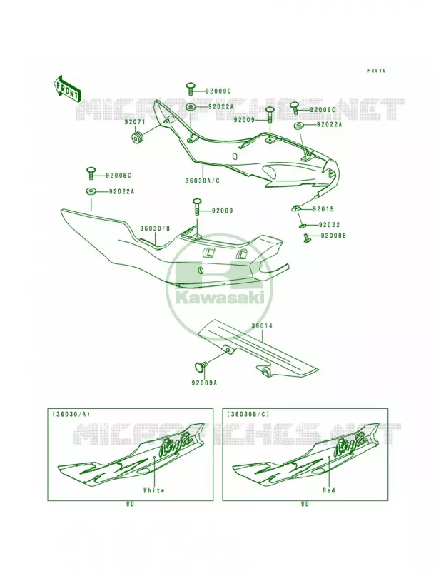 Side CoversChain CoverZX600-F1 Kawasaki MOTOS 600 1996 Ninja ZX-6R  ZX600-F2