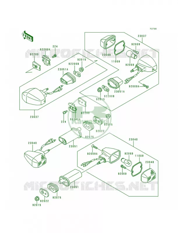Turn Signals Kawasaki MOTOS 600 1996 Ninja ZX-6R  ZX600-F2