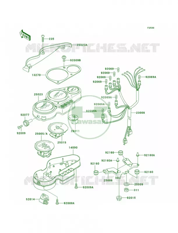 Meters Kawasaki MOTOS 750 1996 Ninja ZX-7R  ZX750-P1