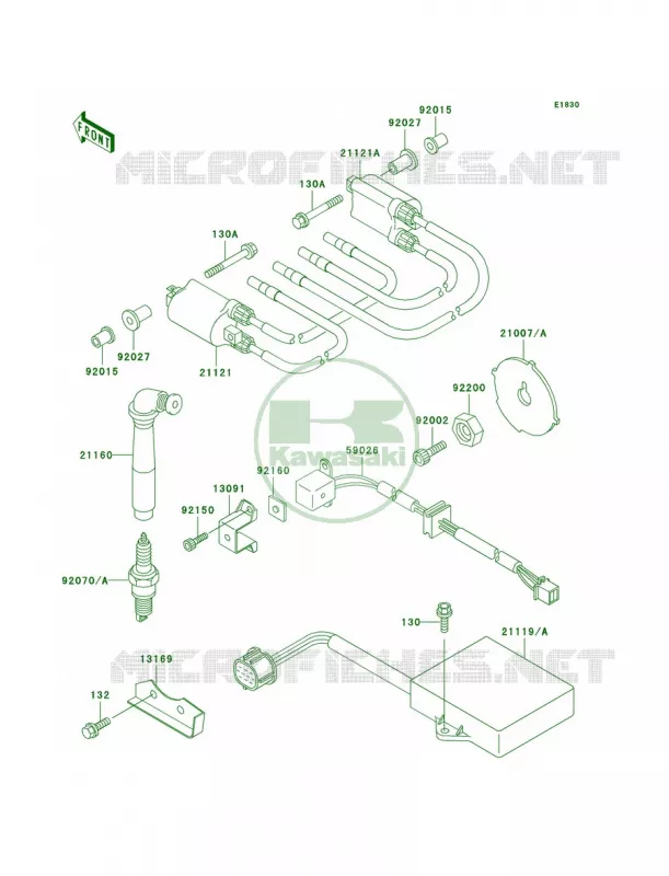 Ignition System Kawasaki MOTOS 1100 1995 Ninja ZX-11  ZX1100-D3
