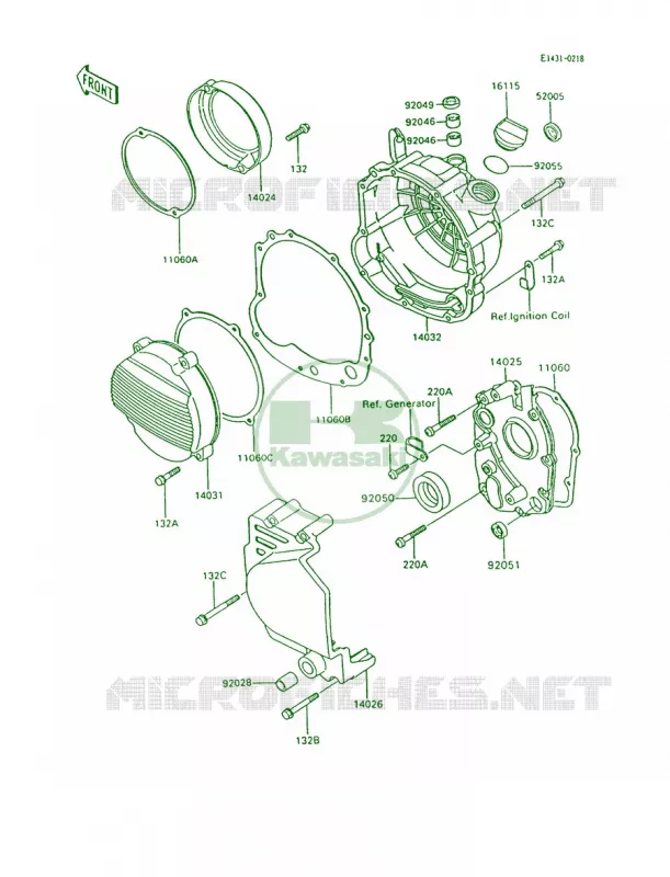 Engine Covers Kawasaki MOTOS 600 1995 Ninja 600R  ZX600-C8