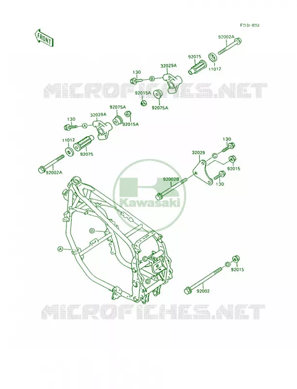 Frame Fittings Kawasaki MOTOS 600 1995 Ninja 600R  ZX600-C8