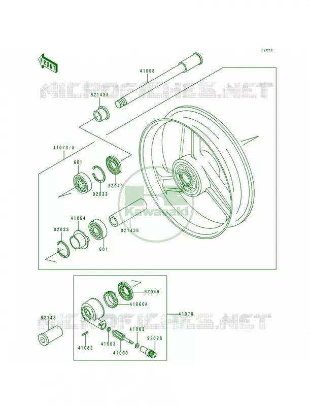 Front Wheel Kawasaki MOTOS 600 1995 Ninja ZX-6  ZX600-E3
