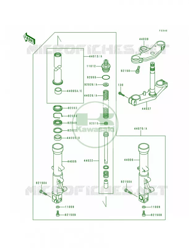 Front Fork Kawasaki MOTOS 600 1995 Ninja ZX-6R  ZX600-F1