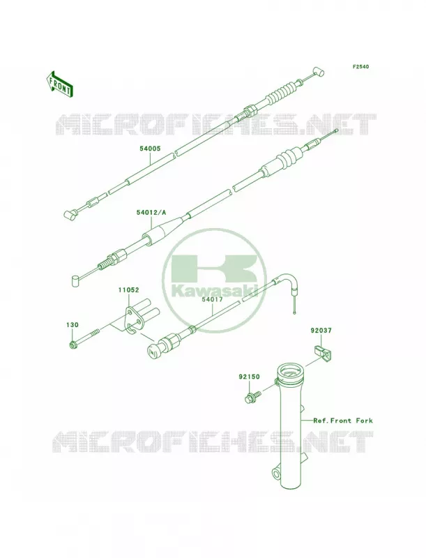 Cables Kawasaki MOTOS 110 2002 KLX110  KLX110-A1
