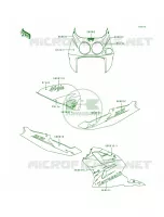 DecalsGreenWhiteZX750 L3 pour Kawasaki Ninja ZX-7