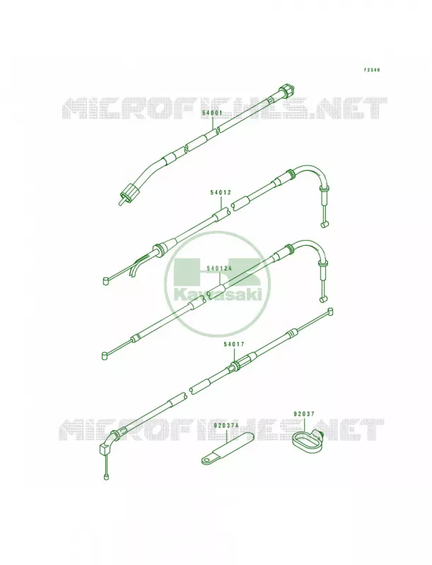 Cables Kawasaki MOTOS 750 1995 Ninja ZX-7  ZX750-L3