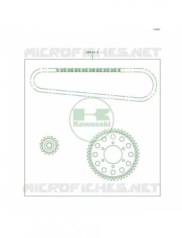 Chain Kit Kawasaki MOTOS 900 1995 Ninja ZX-9R  ZX900-B2