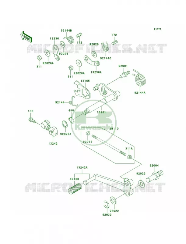 Gear Change Mechanism Kawasaki MOTOS 1100 1994 Ninja ZX-11  ZX1100-D2