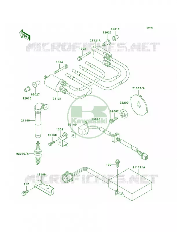 Ignition System Kawasaki MOTOS 1100 1994 Ninja ZX-11  ZX1100-D2