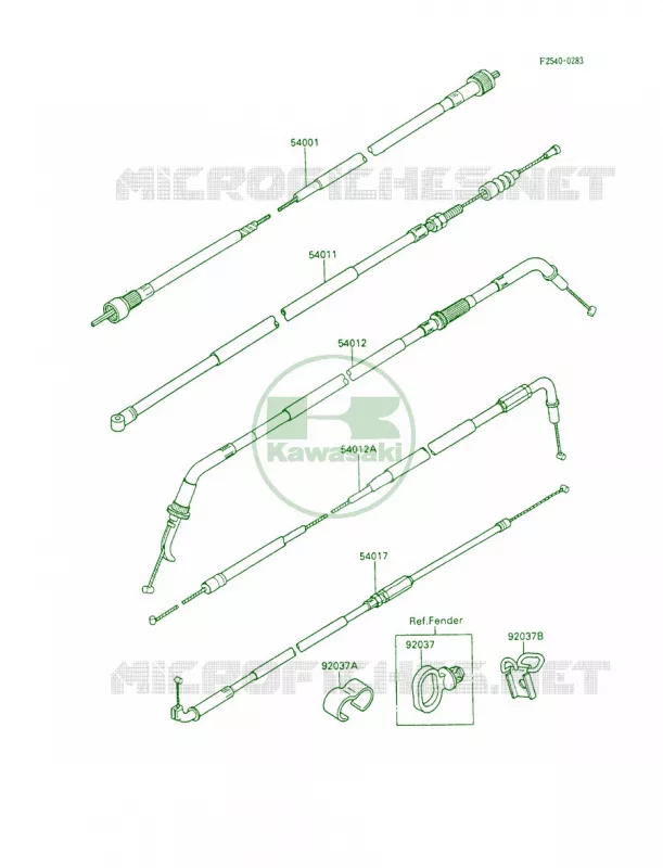 Cables Kawasaki MOTOS 600 1994 Ninja 600R  ZX600-C7