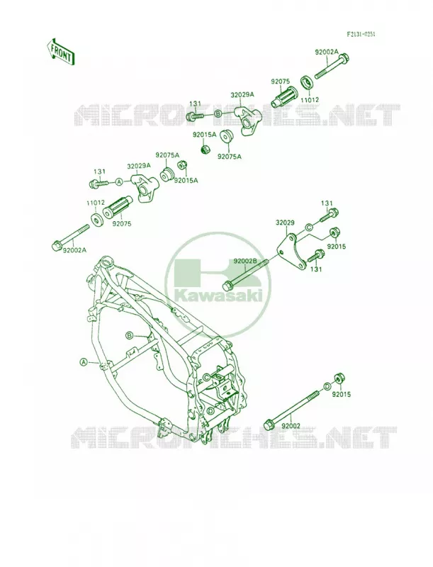 Frame Fittings Kawasaki MOTOS 600 1994 Ninja 600R  ZX600-C7