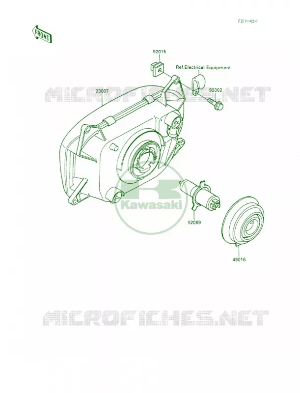 Headlights Kawasaki MOTOS 600 1994 Ninja 600R  ZX600-C7
