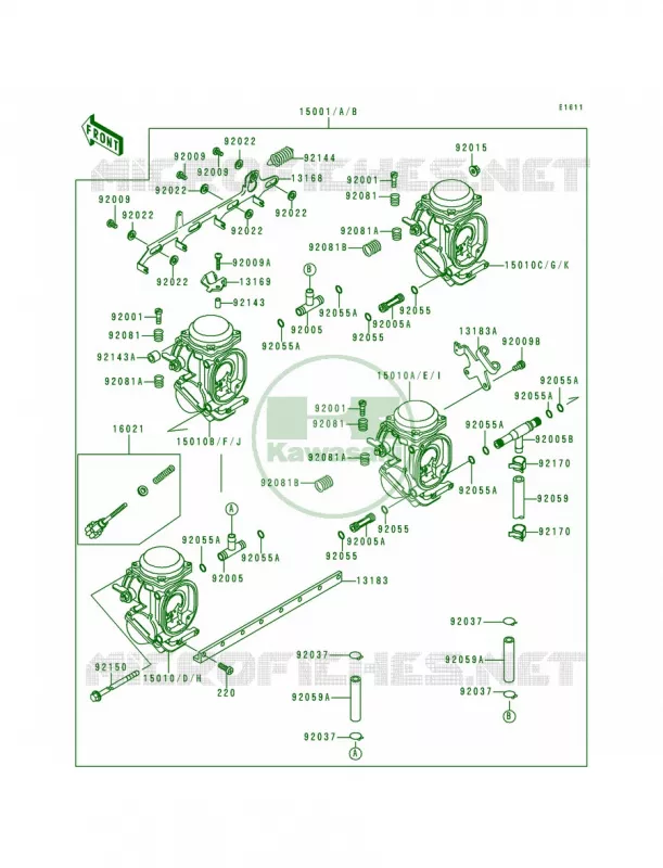 Carburetor Kawasaki MOTOS 600 1994 Ninja ZX-6  ZX600-E2