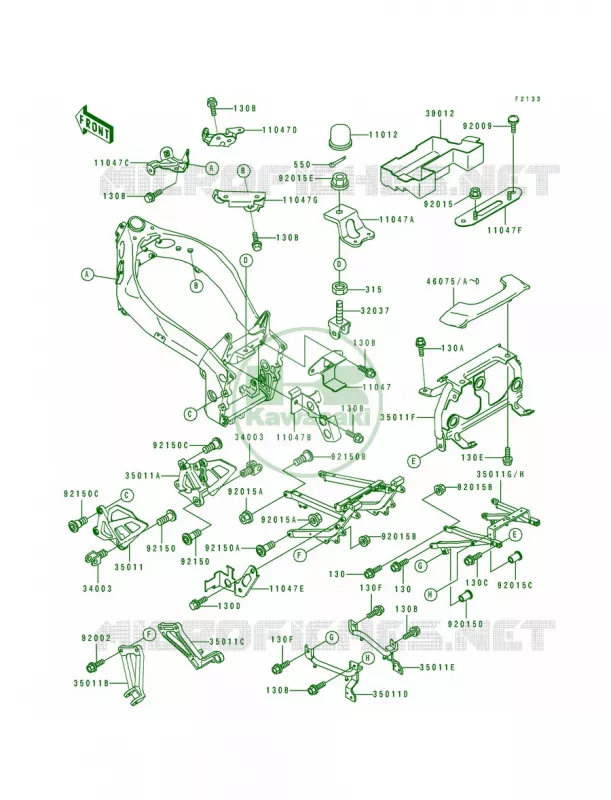 Electro Bracket Kawasaki MOTOS 750 1994 Ninja ZX-7  ZX750-L2