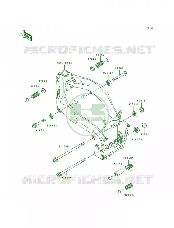 Frame Fittings Kawasaki MOTOS 750 1994 Ninja ZX-7  ZX750-L2