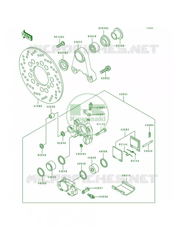 Rear Brake Kawasaki MOTOS 750 1994 Ninja ZX-7  ZX750-L2