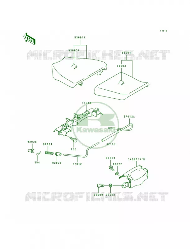 Seat Kawasaki MOTOS 750 1994 Ninja ZX-7  ZX750-L2
