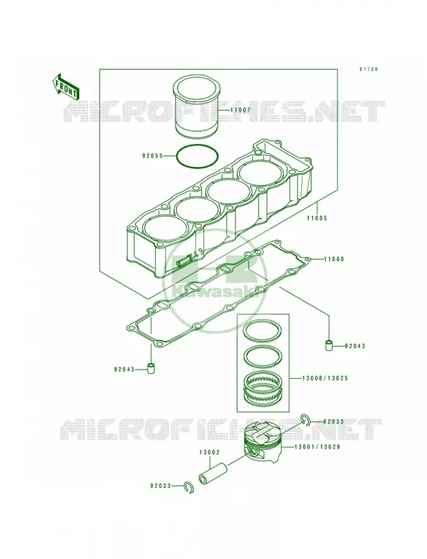 CylinderPistons Kawasaki MOTOS 750 1994 Ninja ZX-7R  ZX750-M2