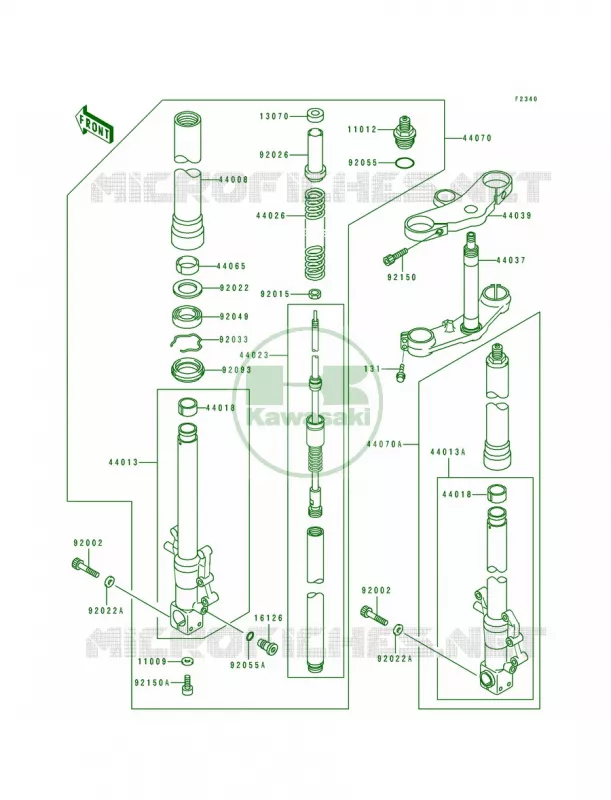 Front Fork Kawasaki MOTOS 750 1994 Ninja ZX-7R  ZX750-M2