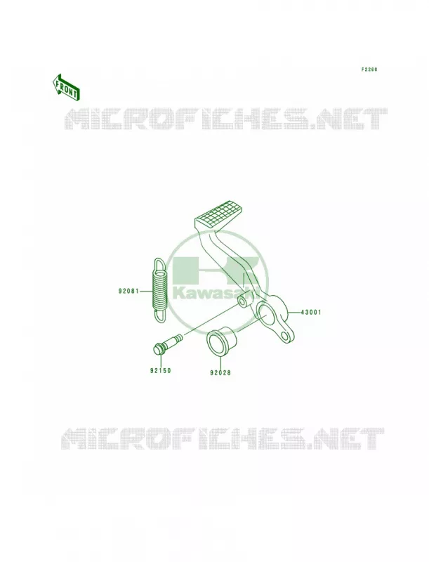 Brake PedalTorque Link Kawasaki MOTOS 900 1994 Ninja ZX-9R  ZX900-B1